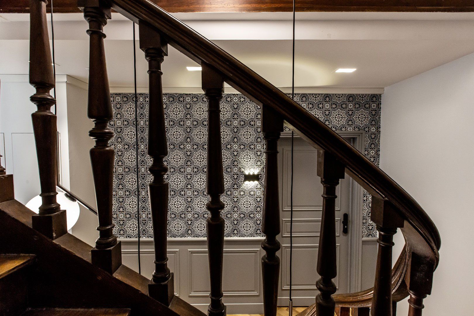 Balustrade d'un escalier après travaux