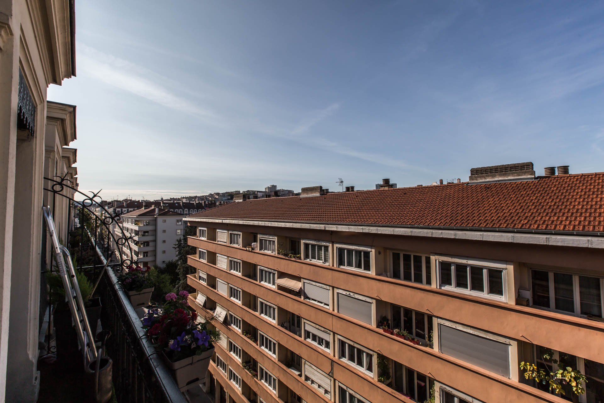 Vue extérieure depuis l'appartement après travaux