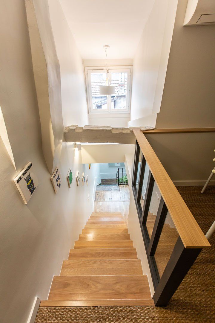 Rénovation de l'escalier en bois