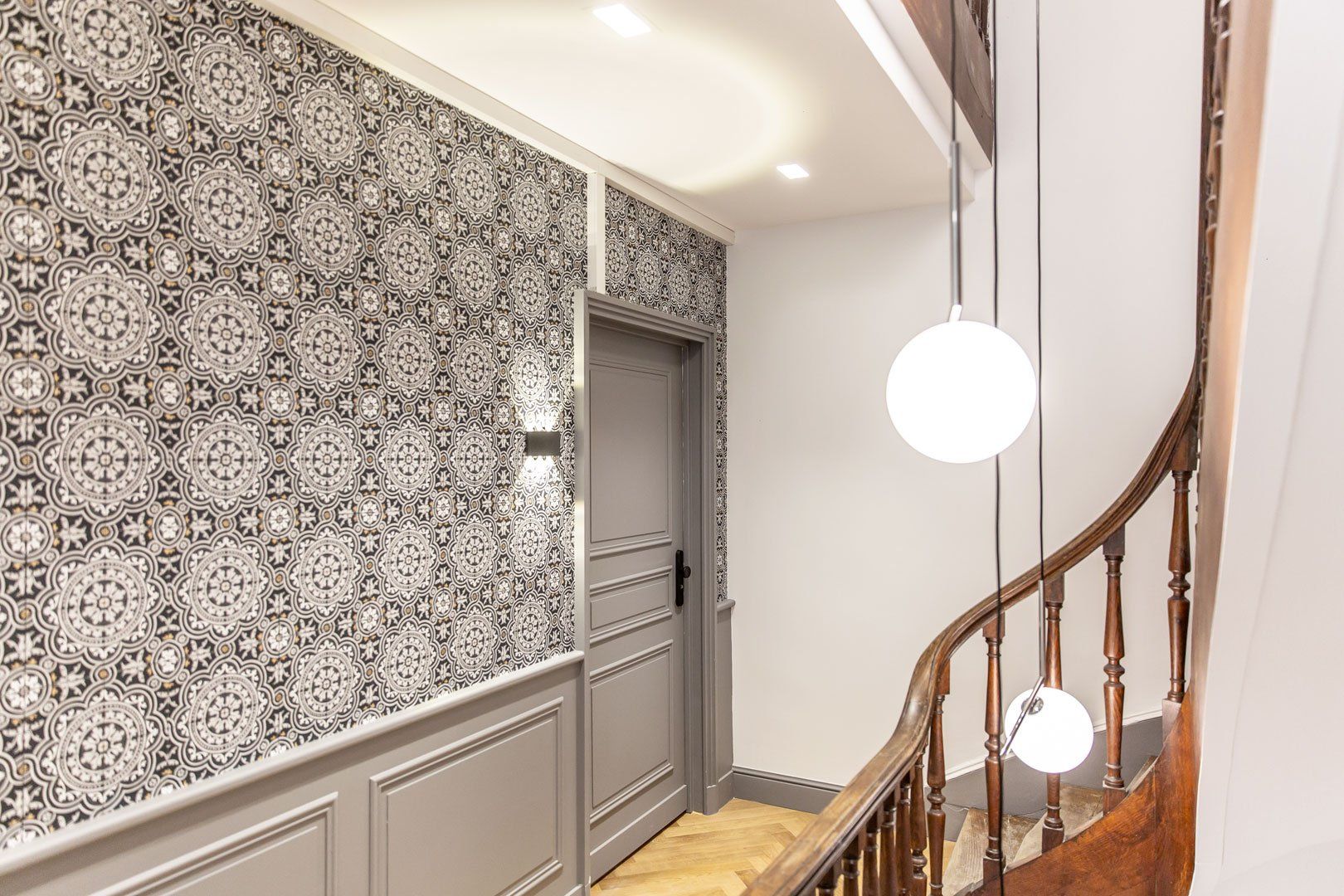 Palier de l'hotel particulier rénové