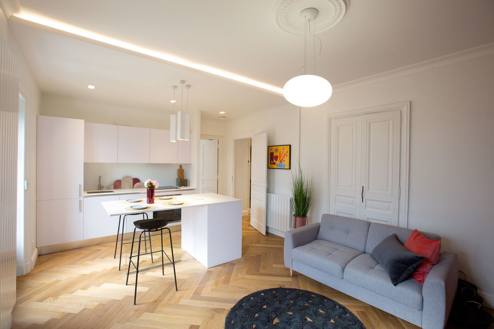 Appartement à Lyon après travaux de rénovation suivis par Atelier OCTA