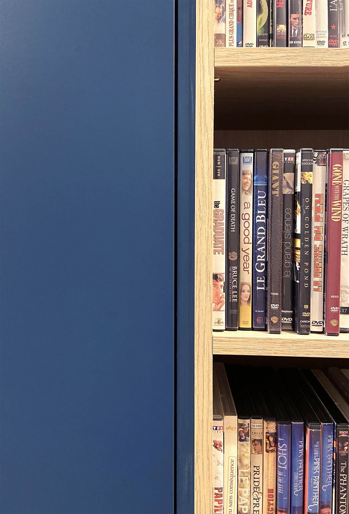 Bibliothèque sur mesure dans un appartement rénové à Lyon