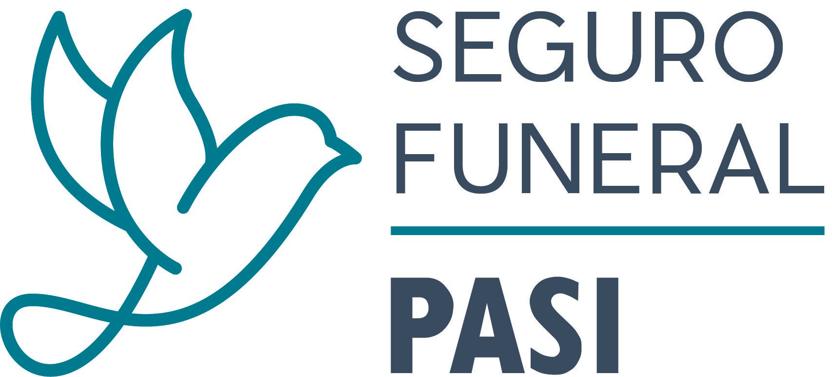 Um logotipo para seguro funeral pasi com um pássaro nele.