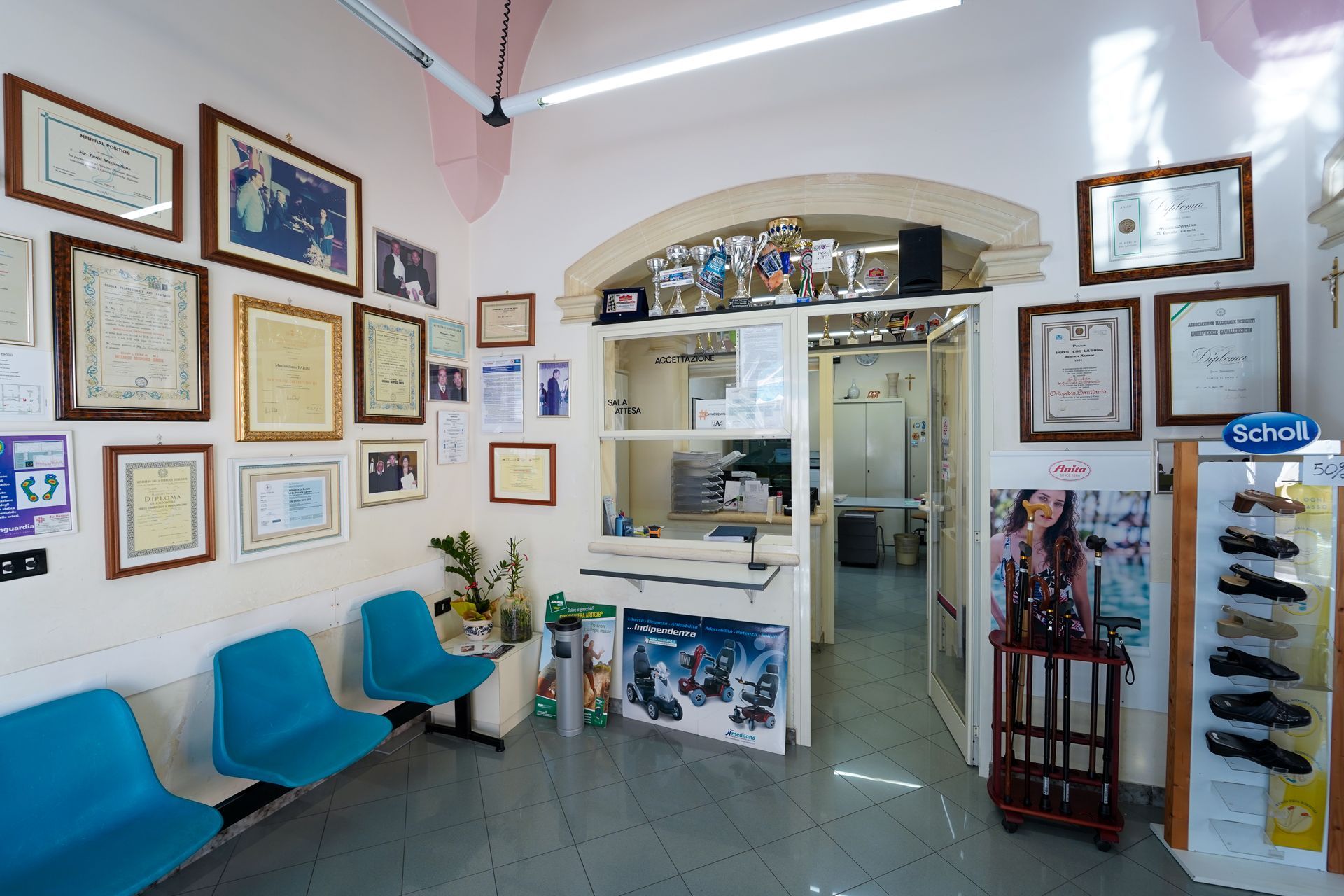 sala d'attesa della sanitaria La Bustaia