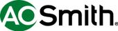 The A. O. Smith logo features "AO" in white letters inside a dark green circle, followed by "Smith." in black text.