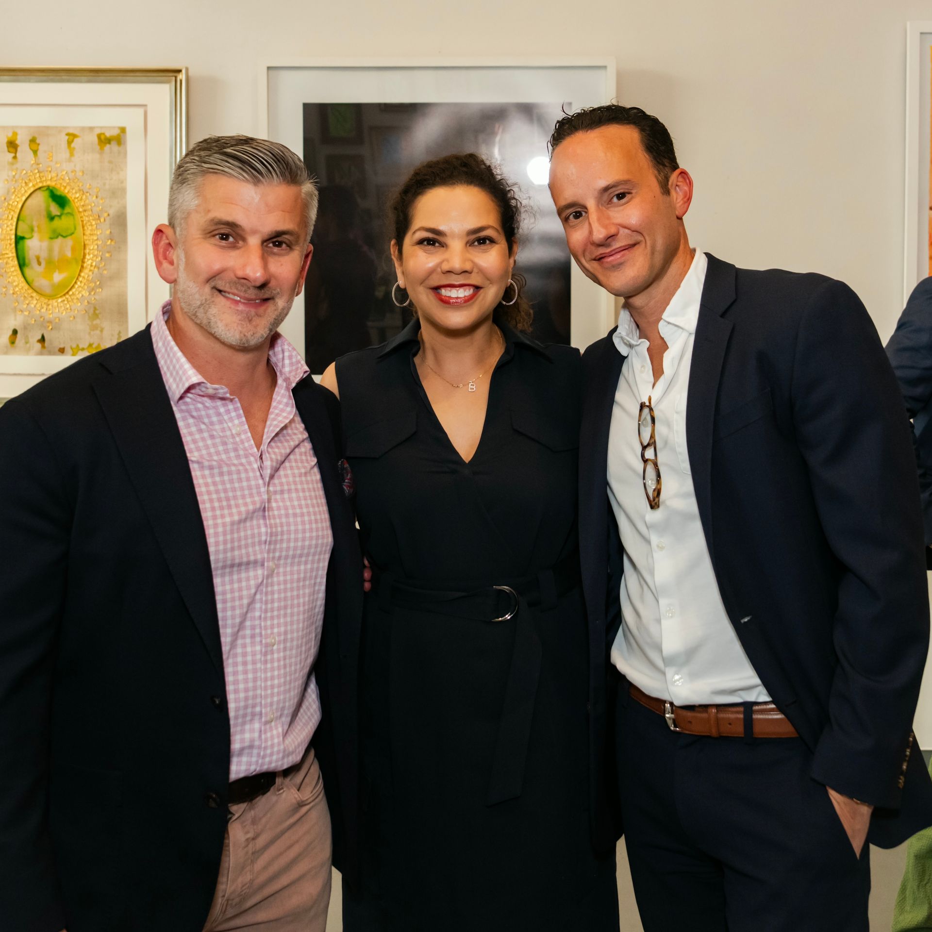 Phil Hoffman, Lesli Harris, and Richard Perque at a campaign event