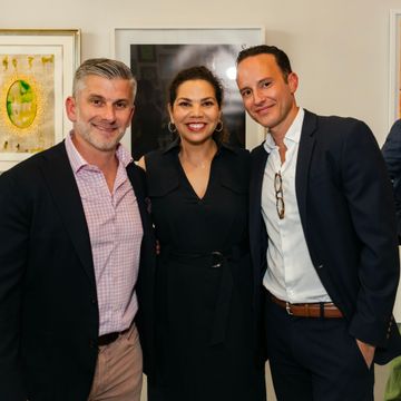 Phil Hoffman, Lesli Harris, and Richard Perque at a campaign event