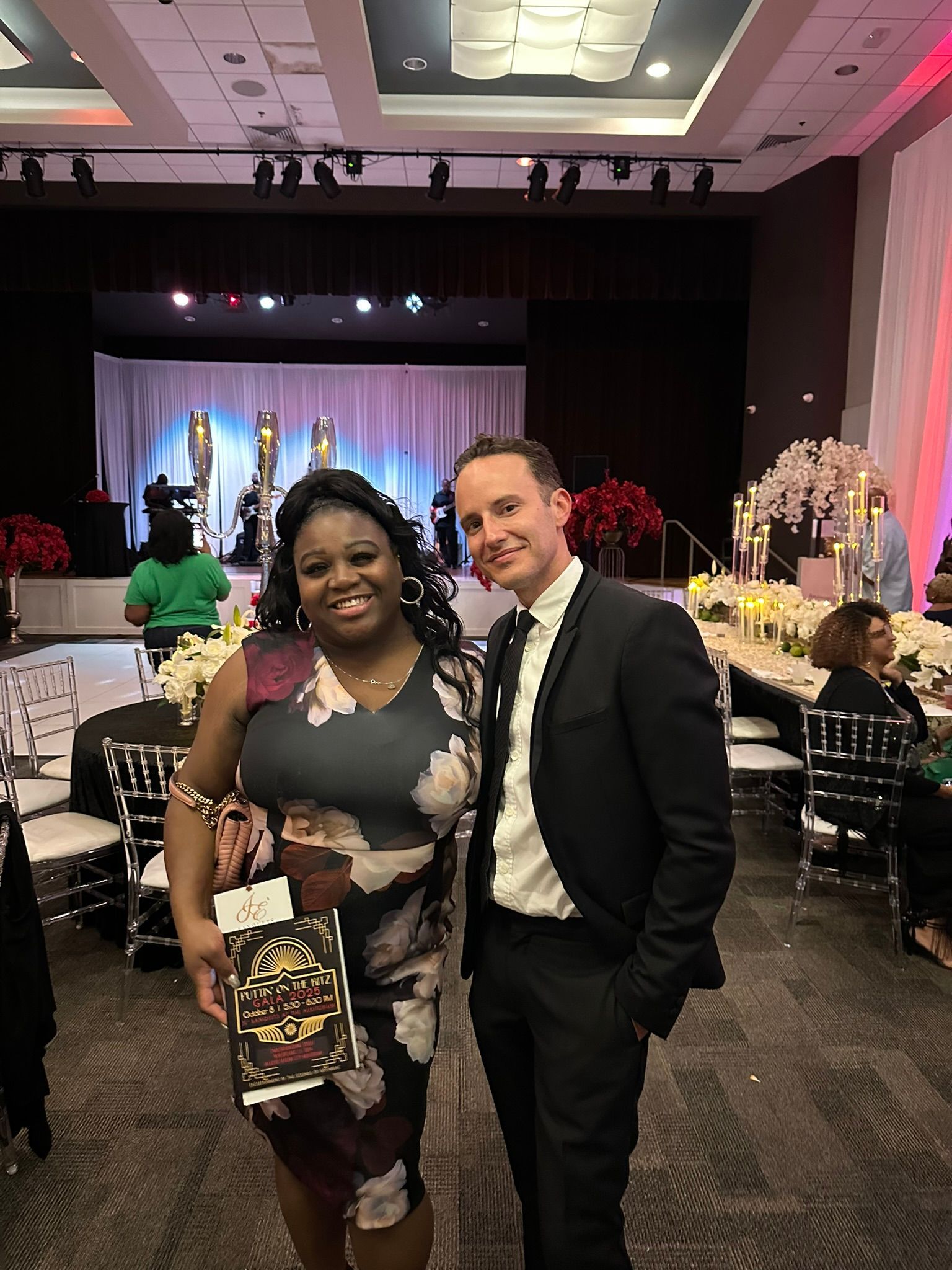 Nakita Shavers and Richard Perque at a fundraiser