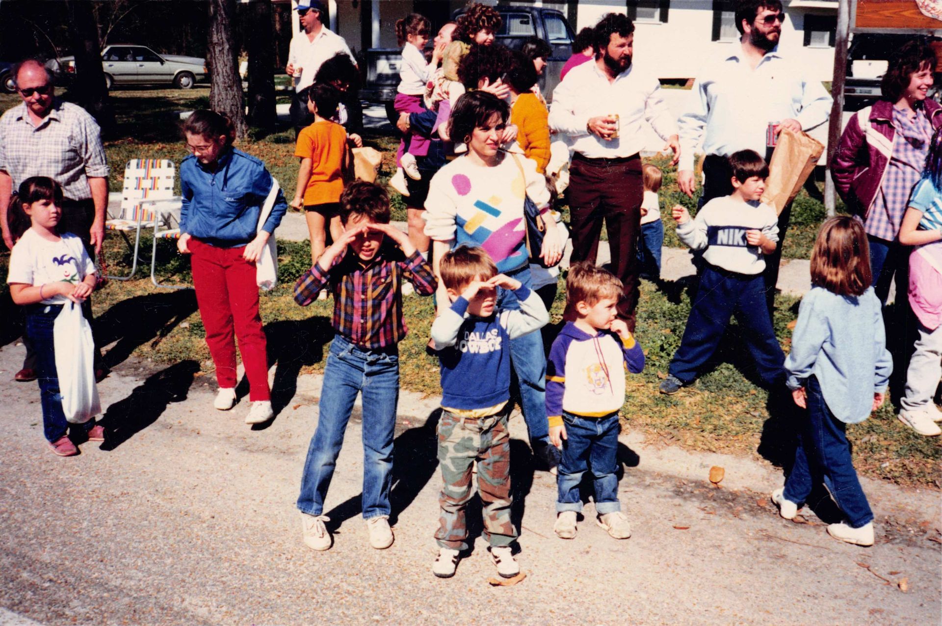 Richard as a child with family for Mardi Gras