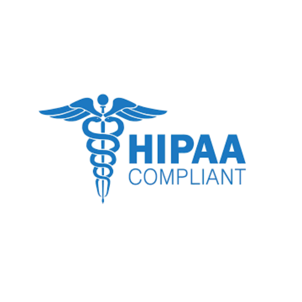 Blue medical caduceus symbol with