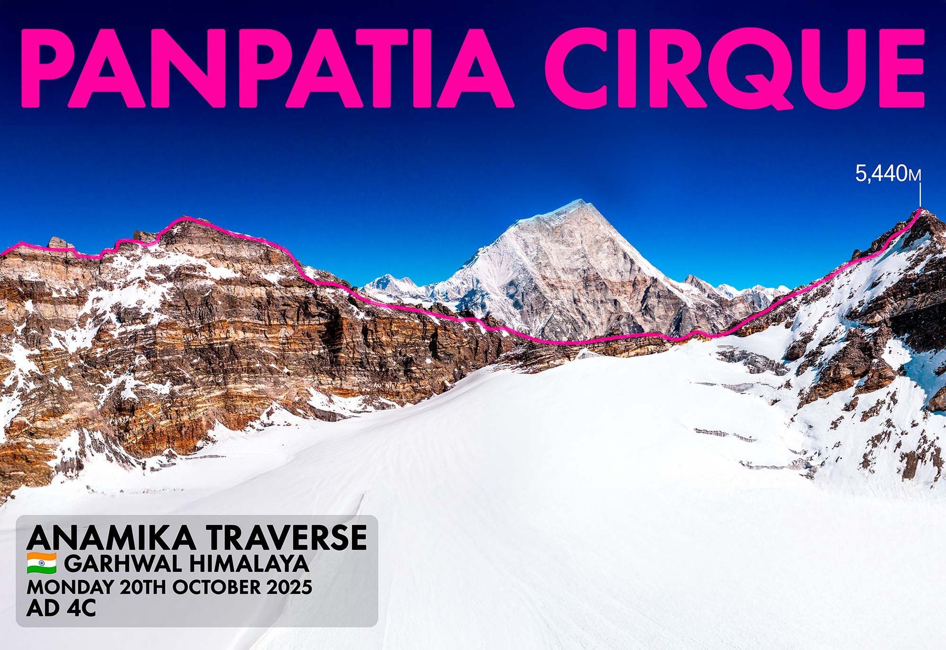 Fay Manners - topo - Anamika Traverse, Panpatia Cirque