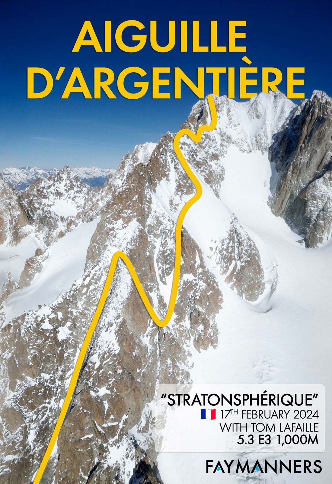 Fay Manners - Topo - Aiguille d'argentiere