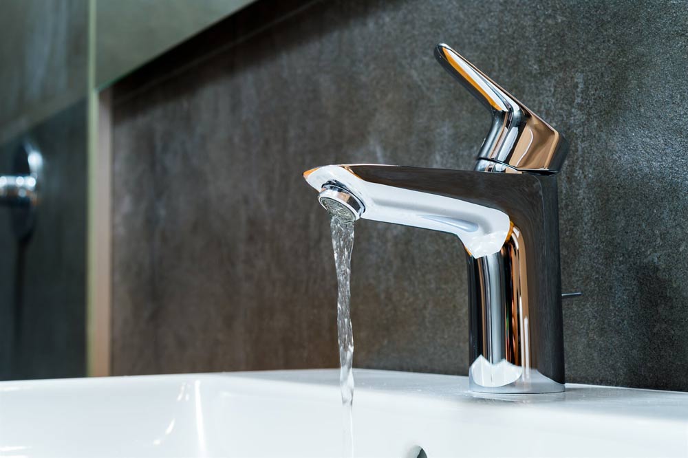 Stainless Bathroom Tap with Running Water