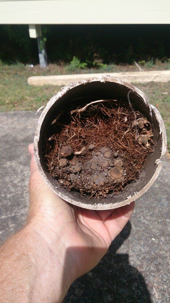 Plumbing Pipe Blocked with Dirt & Debris