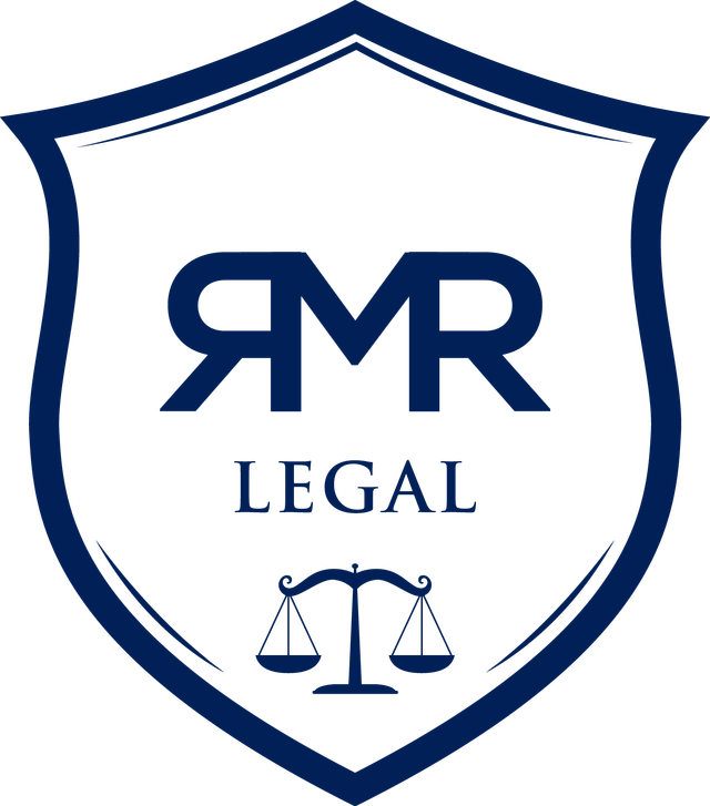 A logo for attorneys at law with a shield and scales of justice.