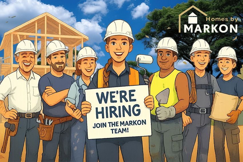 Construction workers holding 