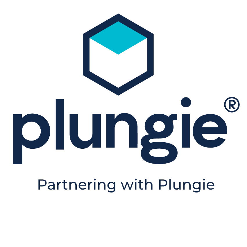 Blue circle logo with