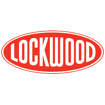 Lockwood logo in a red oval with the word 