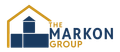 Logo for The Markon Group. The logo includes a stylized house shape in gold and dark blue geometric shapes with the company name.