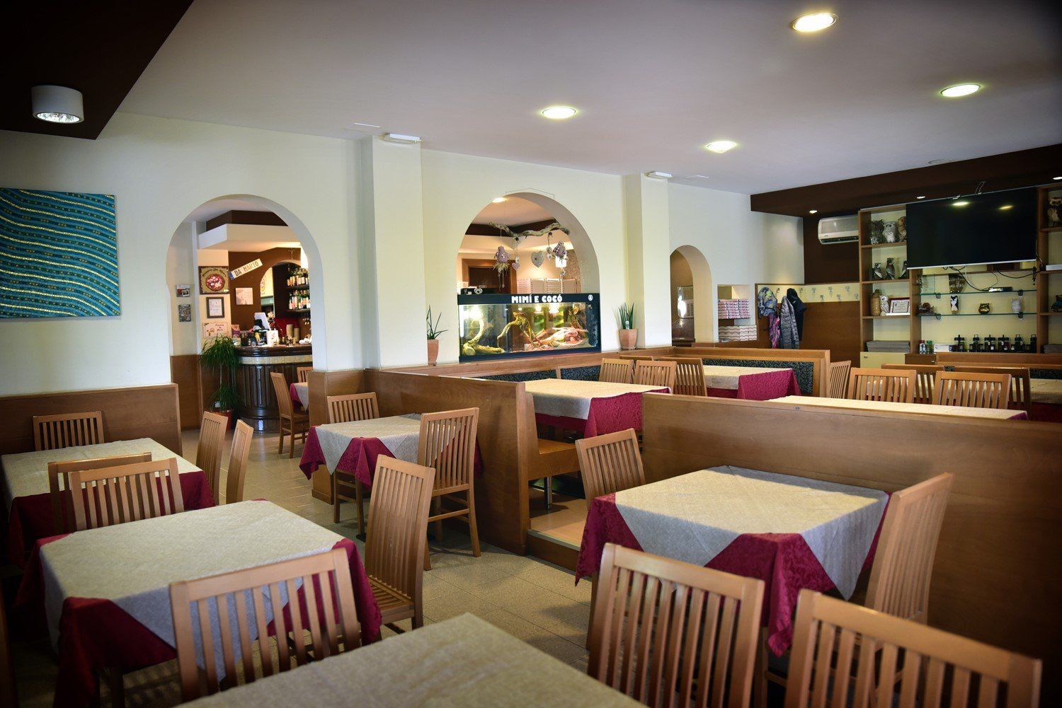 Interno della pizzeria