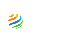 Un fondo blanco con un logotipo azul, verde y negro.
