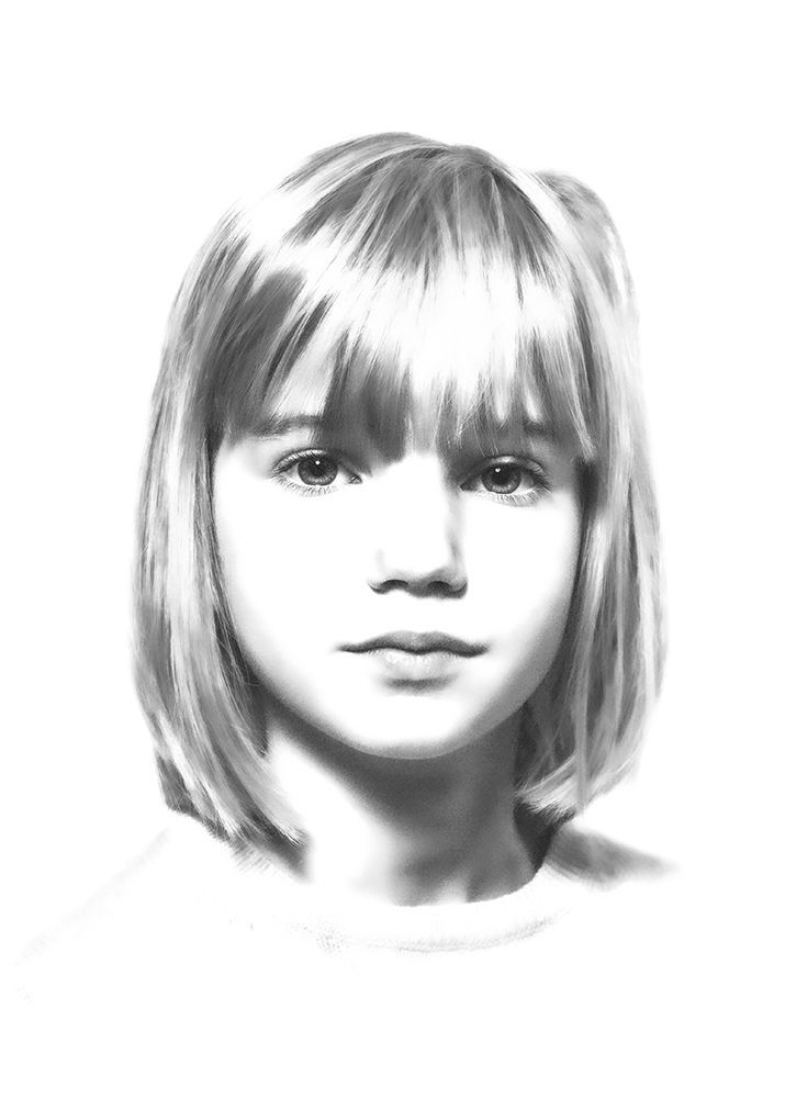 Signature fine art photography portrait softened to give a slight essence of charcoal.