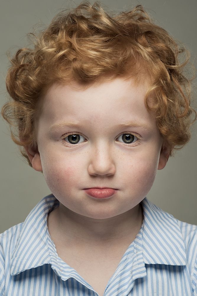 Portrait of a boy with red hair