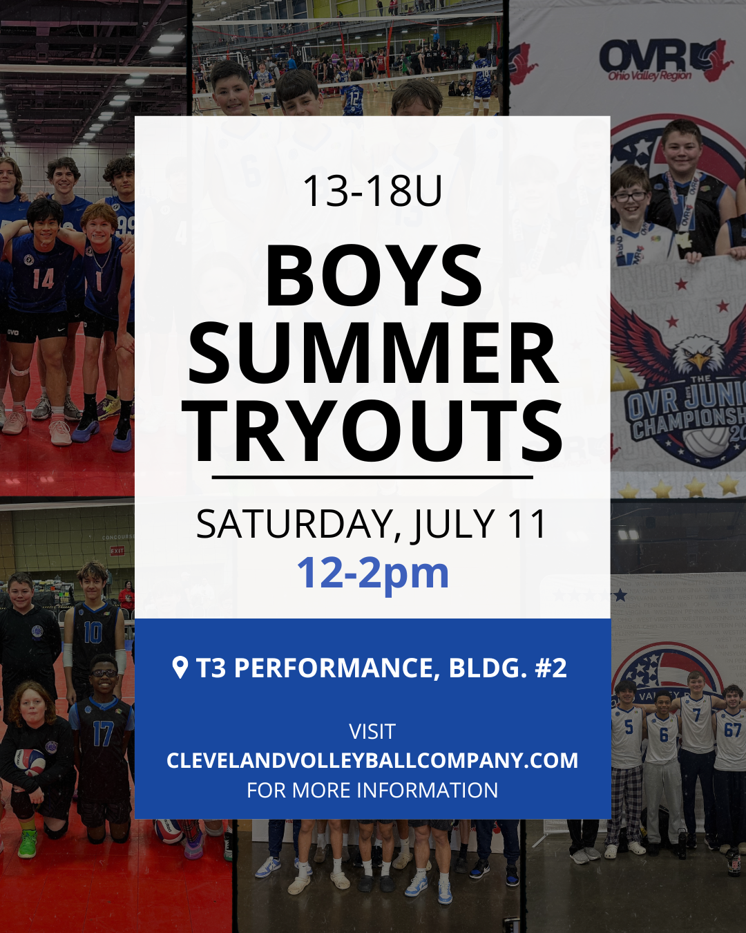 Cleveland Volleyball Company Boys Fall Tryouts