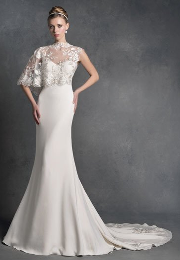 model posing in a wedding dress