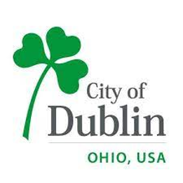City of Dublin, Ohio logo with a green shamrock. City of Dublin, Ohio logo with a green shamrock.