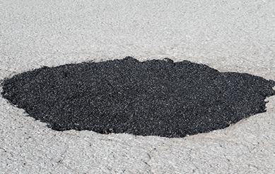 pothole repaired