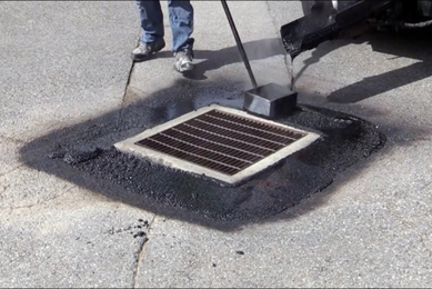 Permanent pavement repair with GAP Mastic and Patch