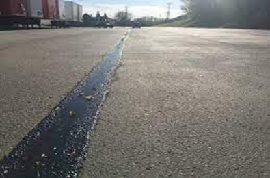 Repaired Crack In road