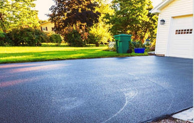 Freshly Seal coated Driveway by AH Sealcoating