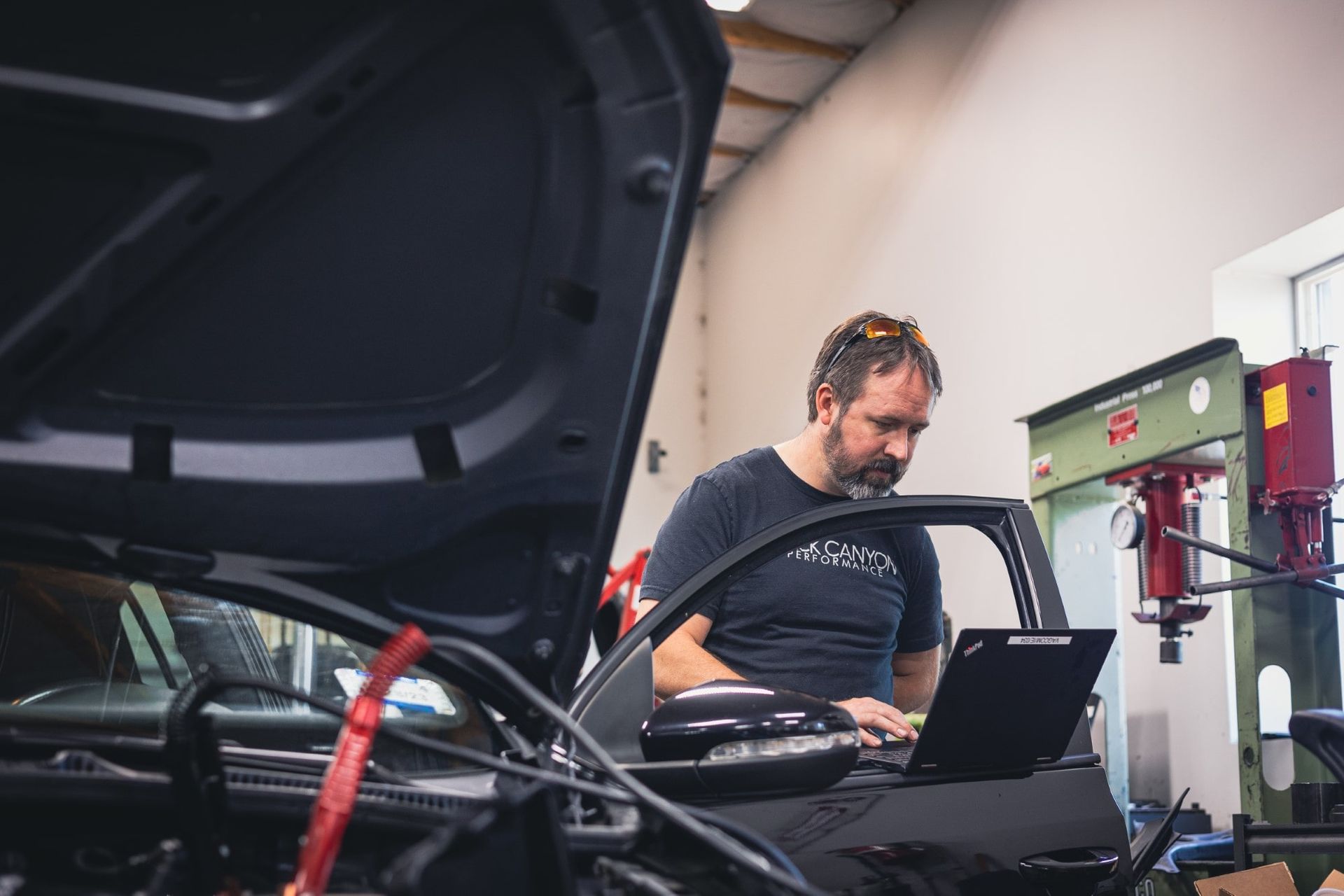 Technician Working on Laptop