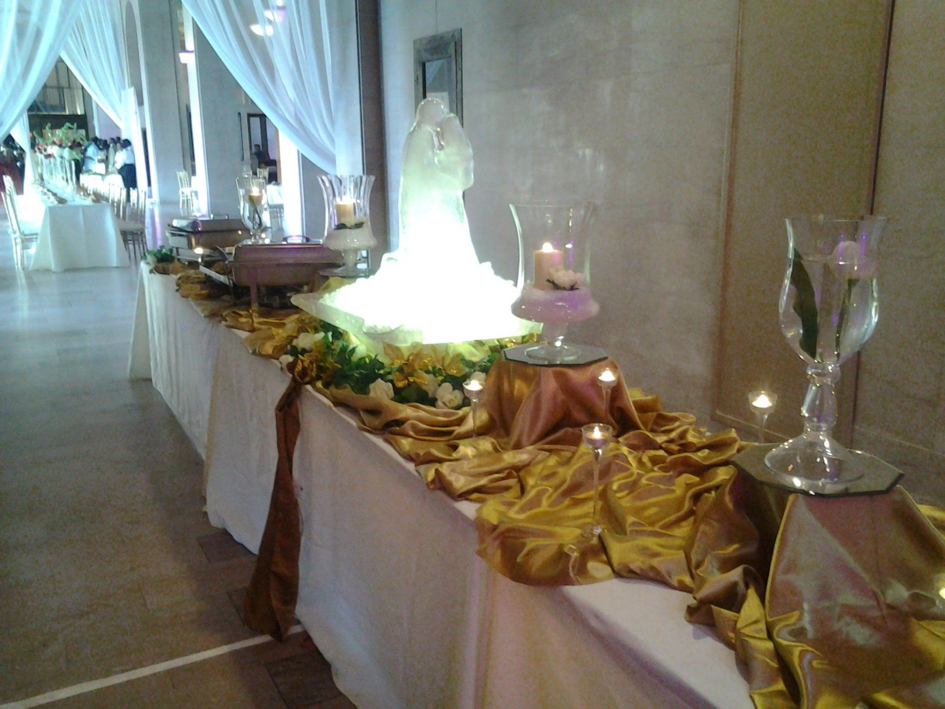 Wedding Reception Ice Sculpture Buffet