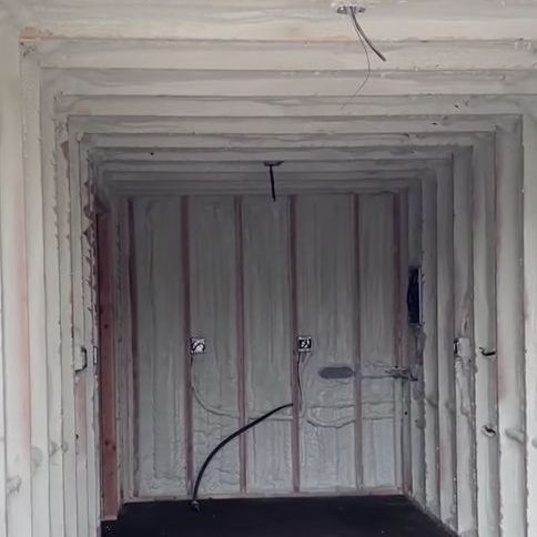Closed cell foam on shipping container.
