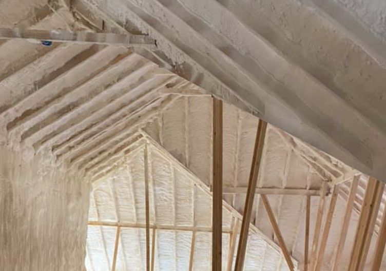 Attic Open Cell Spray Insulation.
