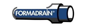 Un tuyau bleu avec le mot formadrain dessus.