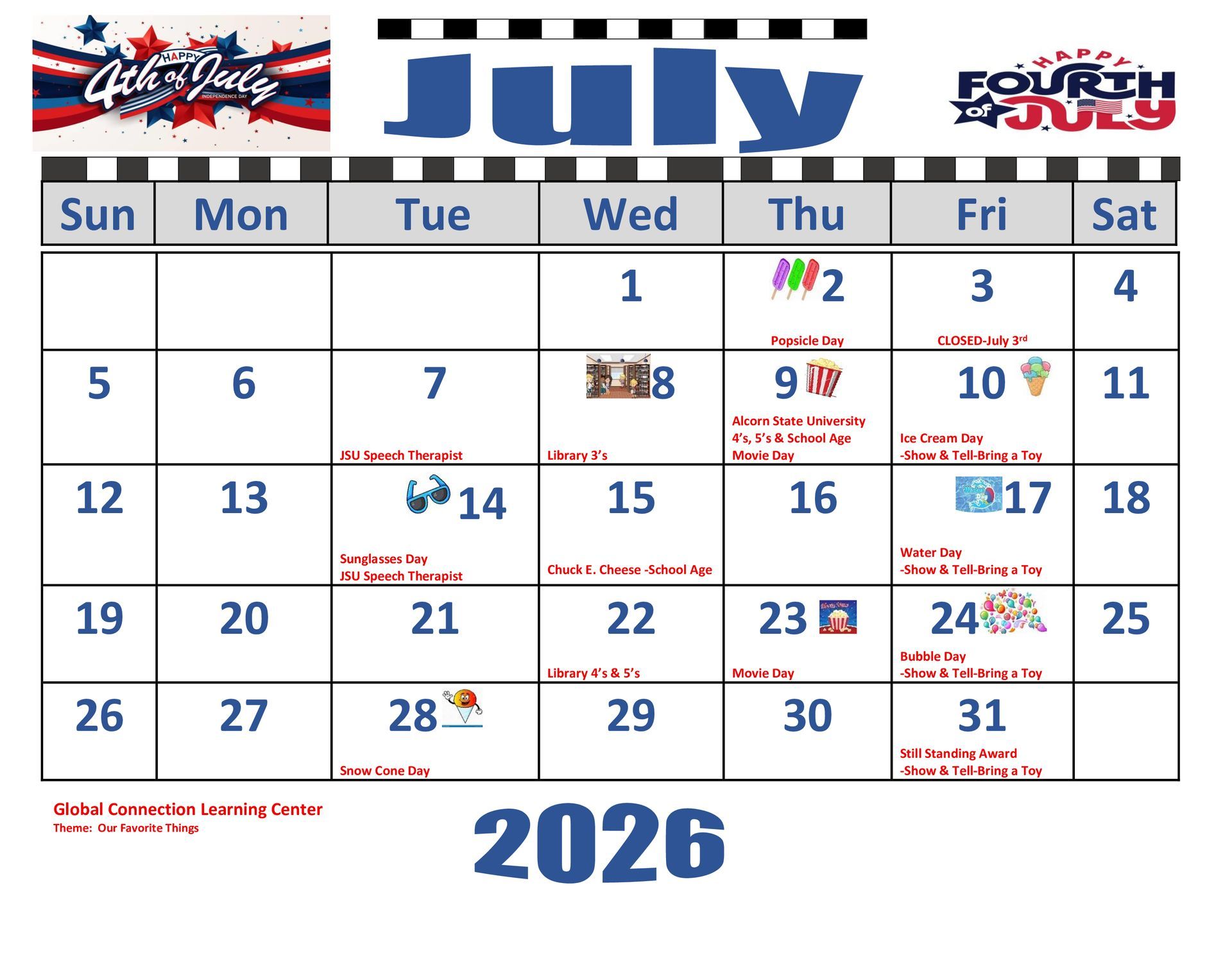 March 2026 calendar with event dates highlighted.