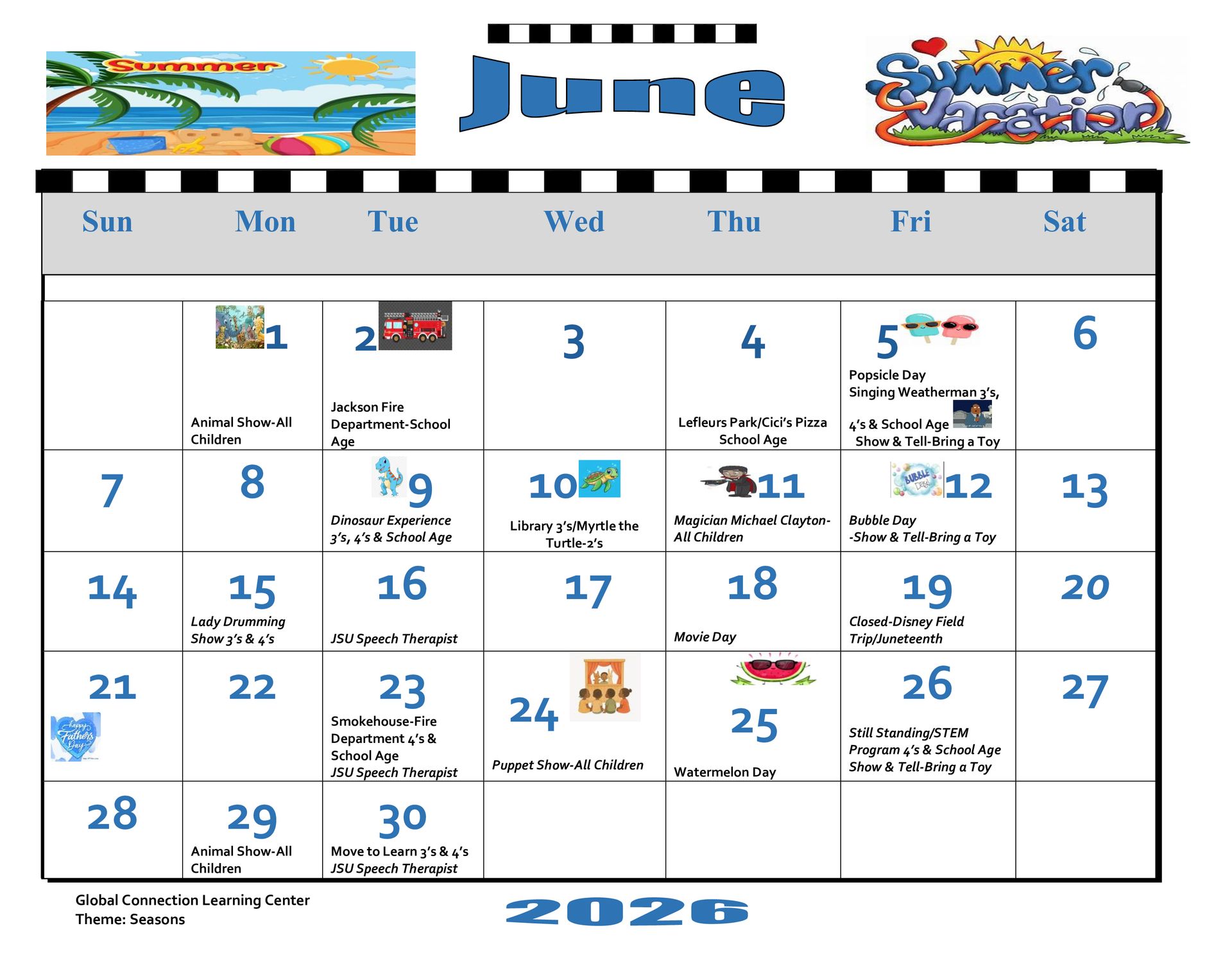 March 2026 calendar with event dates highlighted.