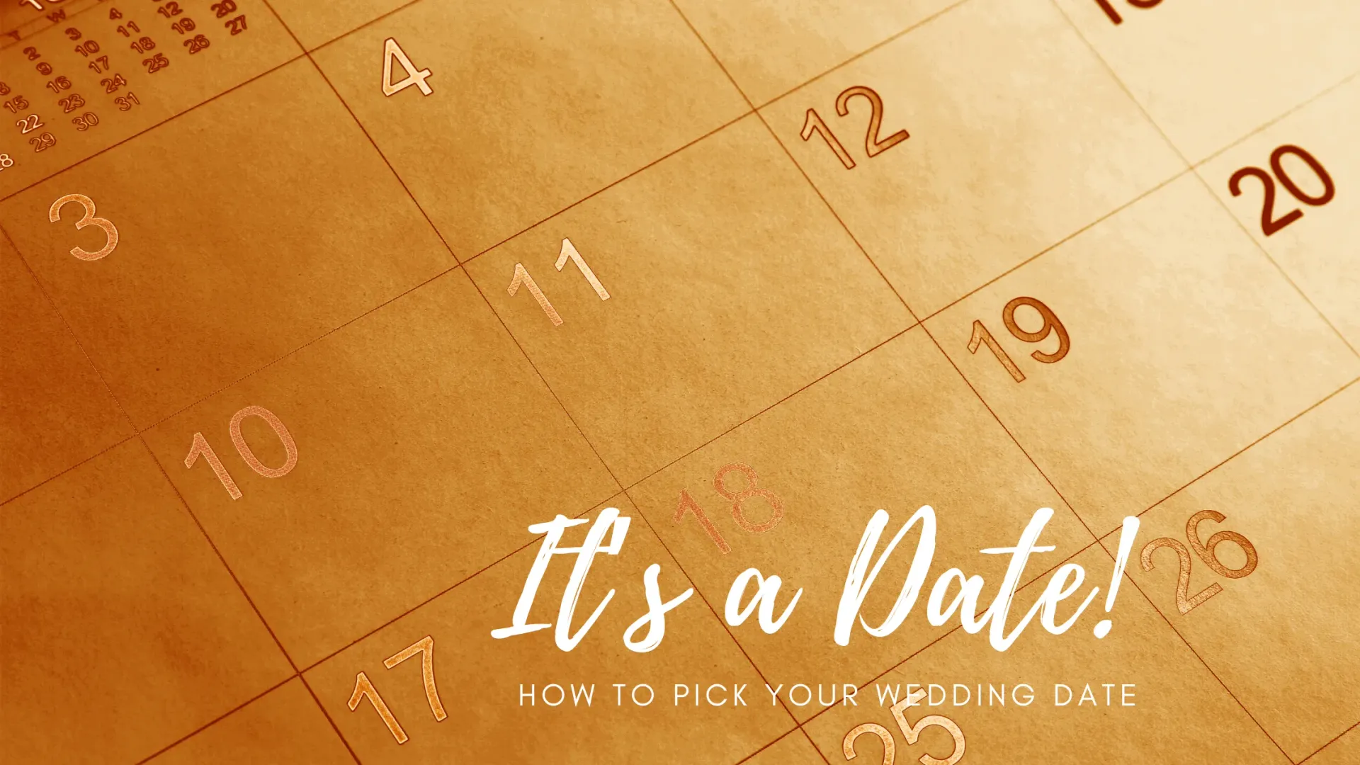 Close-up of a calendar with highlighted dates and text 