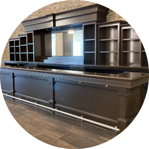 A bathroom with two sinks and two mirrors