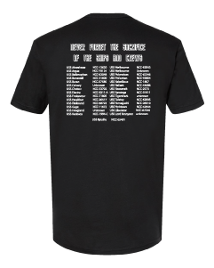 Steadfast Printing Solutions custom Never Forget 359 T-shirt front design
