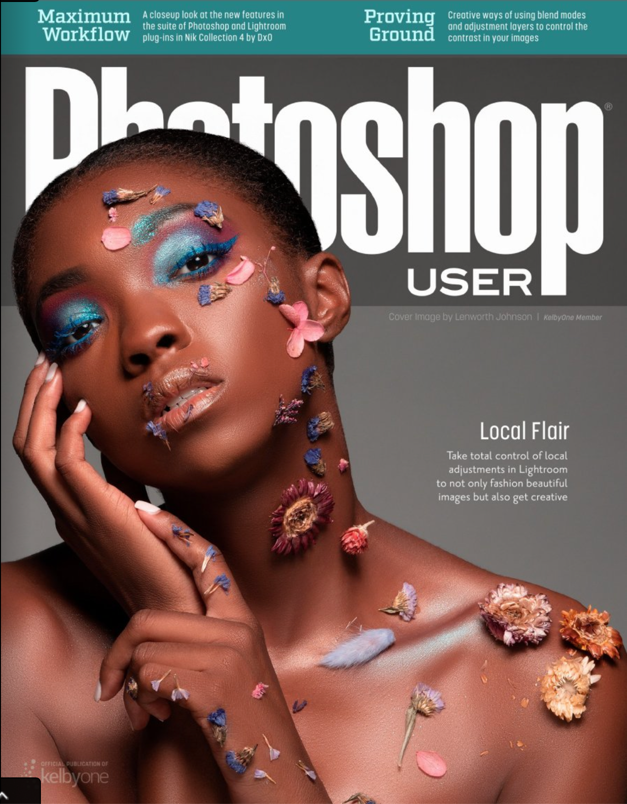 Photoshop user magazine cover with award winning image.