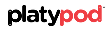 A black and red logo for platypod on a white background.