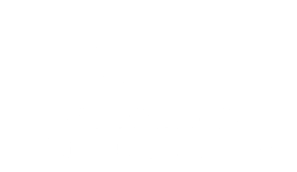 woodland tree services logo white