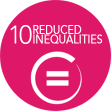 SDG's goal #10 Reduced Inequalities logo