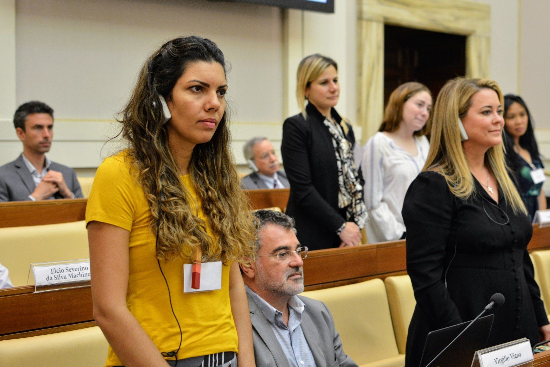 A small group of people attending the Ethics in  Action and Indigenous Peoples meeting