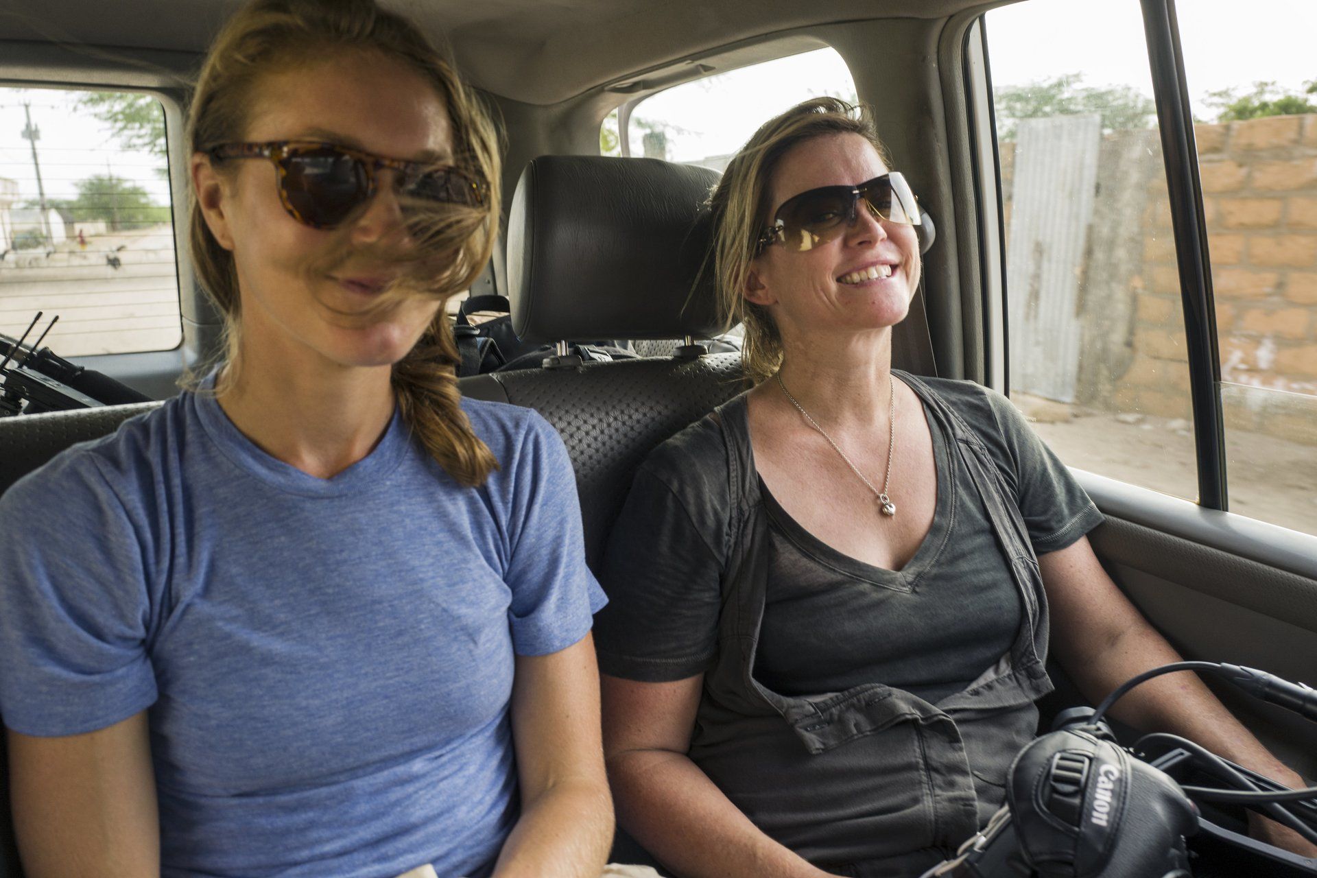 Jennifer Gross and a lady from Blue Chip Foundation visiting Potou Sengal